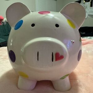 Colorful Polka Dot Piggy Bank